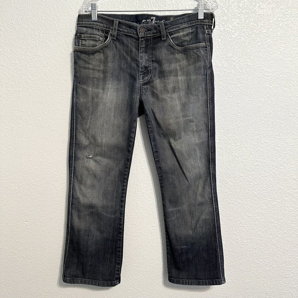 7 For All Mankind Jeans Men’s Size 34 A Pocket Boot Pants 100% Cotton Blue Denim - Picture 1 of 15